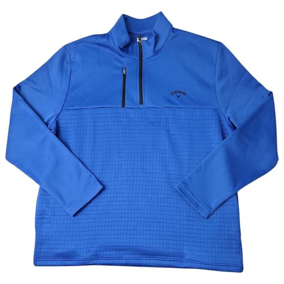 Callaway Men's Quarter Zip UPF 50 Sun Protection Pullover - Galaxy Blue - Picture 1 of 2